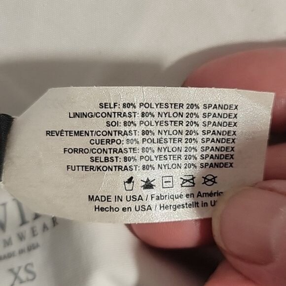 Revolve Tavik | Mirage Fern Bandeau Ditsy Floral Swim Top XS black/white - Picture 6 of 8